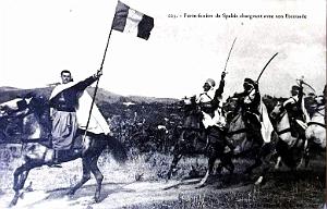 ALGERIE - SPAHIS - PORTE-FANION